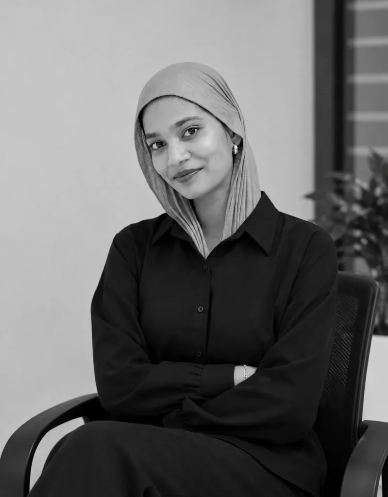 Digital marketing expert in Malappuram – black and white professional portrait